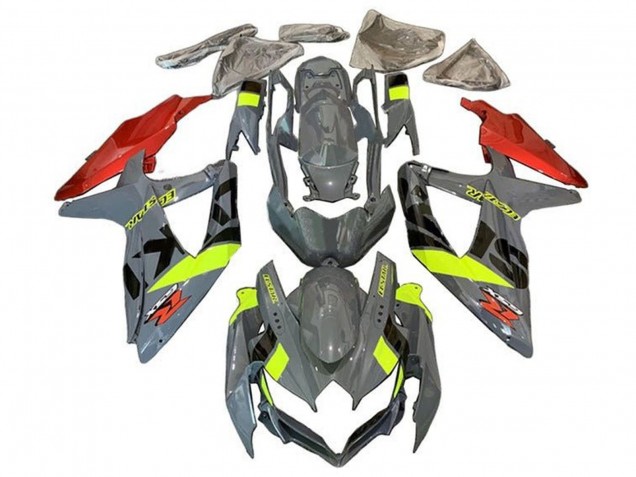 2008-2010 Nardo Grey Neon Yellow Red Black Suzuki GSXR 600 / GSXR 750 Motorcycle Fairings UK