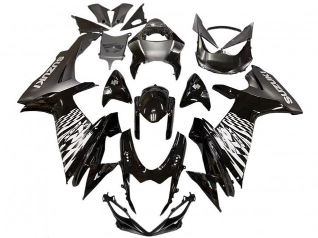 2011-2024 Glossy Black Silver Suzuki GSXR 600 / GSXR 750 Motorcycle Fairings UK