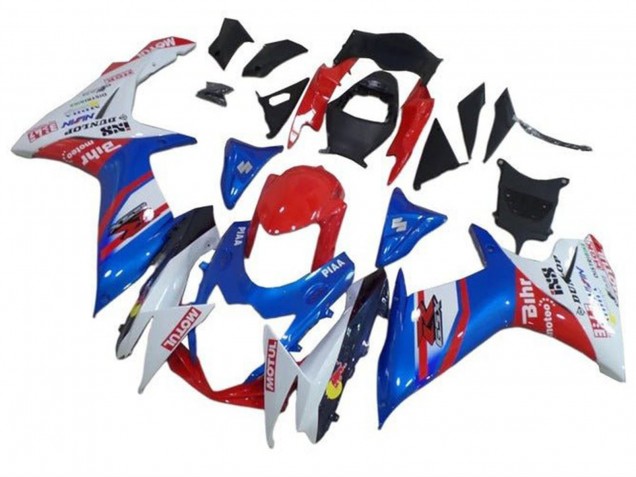 2011-2024 Blue White Red Motul Suzuki GSXR 600 / GSXR 750 Motorcycle Fairings UK