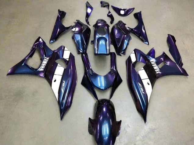 2021-2024 Chameleon Blue Purple White Yamaha YZF R7 Motorcycle Fairings UK