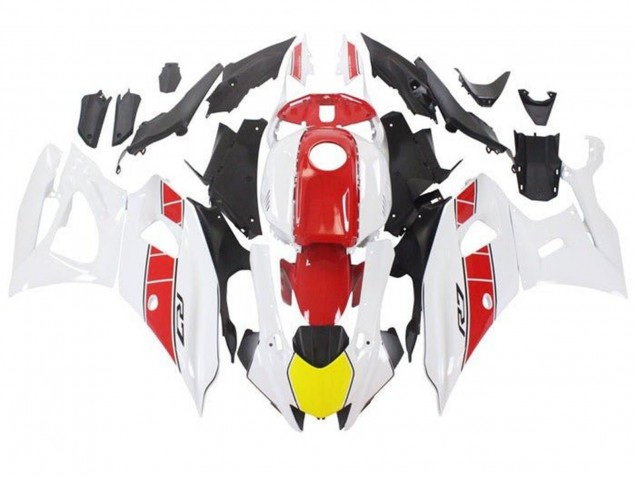 2021-2024 White Yellow Red Stripe Yamaha YZF R7 Motorcycle Fairings UK