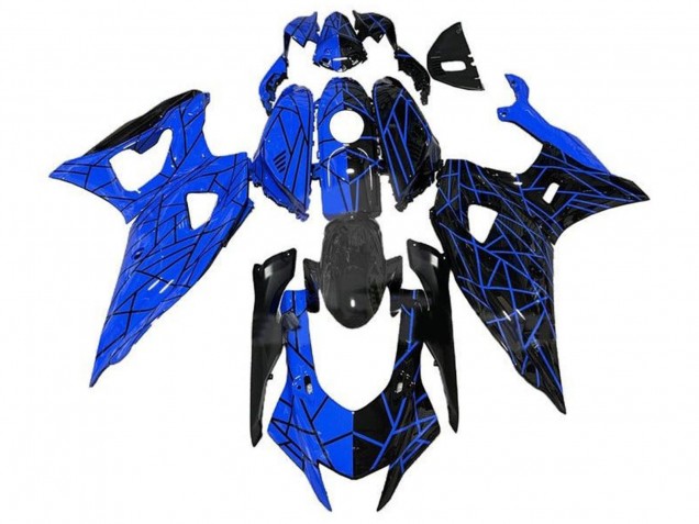 2021-2024 Blue Black Split Lines Yamaha YZF R7 Motorcycle Fairings UK