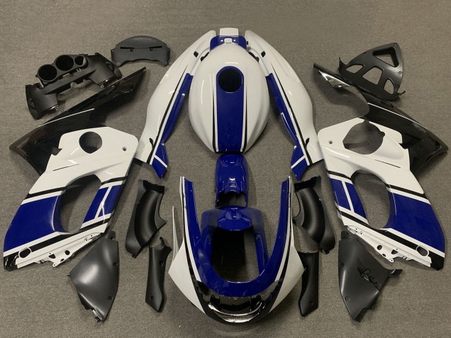 1996-2007 White Dark Blue Yamaha YZF600R Thundercat Motorcycle Fairings UK