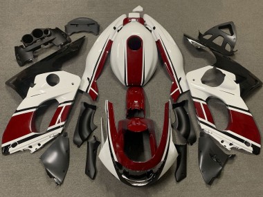 Buy 1996-2007 White Dark Red Yamaha YZF600R Thundercat Motorcycle Fairings UK