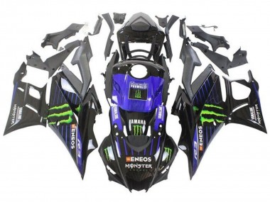 Buy 2019-2021 Blue Glossy Black Green ENEOS Monster Yamaha YZF R3/R25 Motorcycle Fairings UK