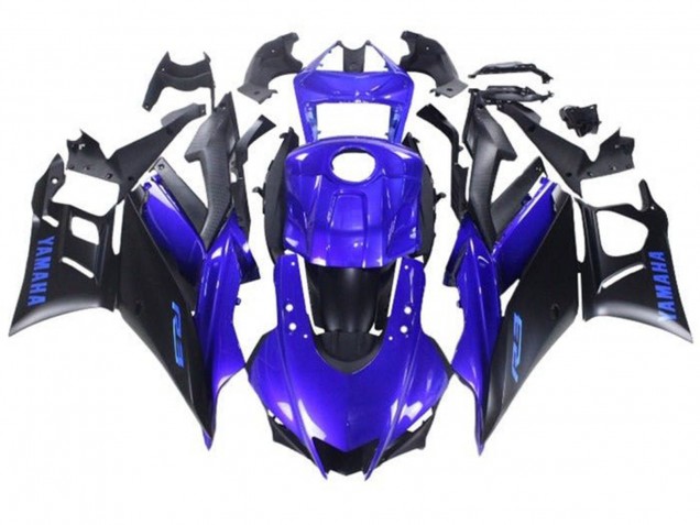 2019-2021 Blue Matte Black Yamaha YZF R3/R25 Motorcycle Fairings UK