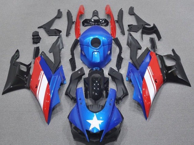 2019-2021 Blue Red White Star Yamaha YZF R3/R25 Motorcycle Fairings UK
