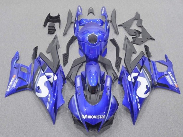 2019-2021 Blue White Black MoviStar Yamaha YZF R3/R25 Motorcycle Fairings UK