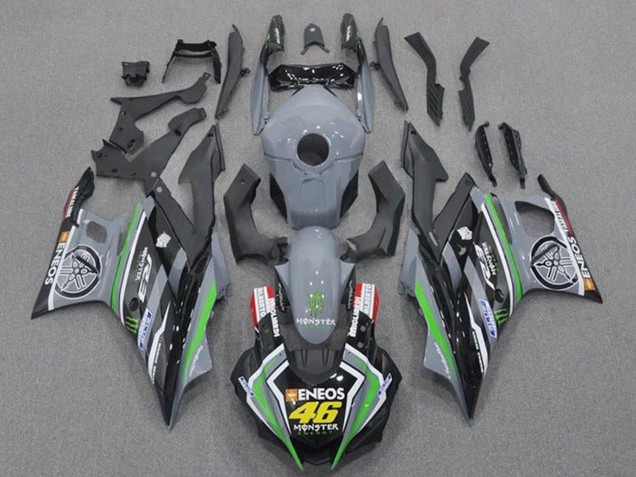 2019-2021 Grey Black Green Black ENEOS Monster 46 Yamaha YZF R3/R25 Motorcycle Fairings UK