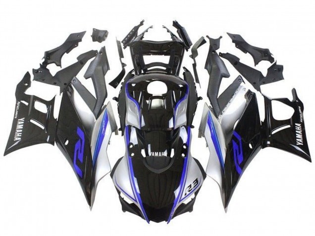 2019-2021 Silver Blue Black Yamaha YZF R3/R25 Motorcycle Fairings UK