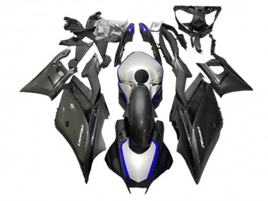 Buy 2022-2024 Silver Blue Black Carbon Fiber Style Yamaha YZF R3/R25 Motorcycle Fairings UK