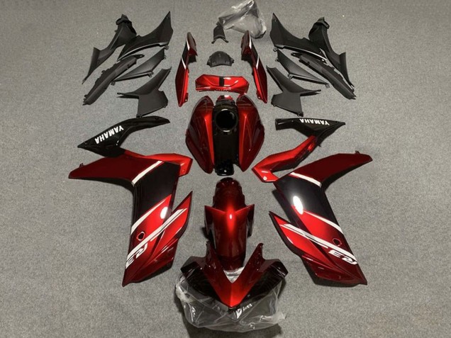 2022-2024 Red White Glossy Black Yamaha YZF R3/R25 Motorcycle Fairings UK
