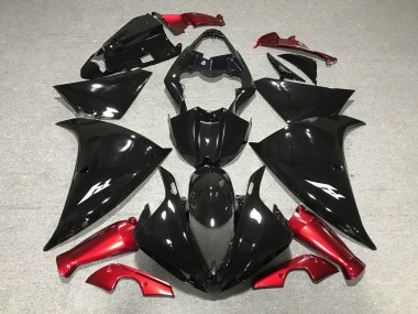 Buy 2009-2011 Glossy Black Red Yamaha YZF 1000 R1 Motorcycle Fairings UK