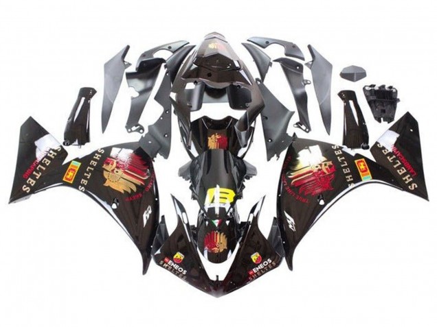2009-2011 Glossy Black Red Yellow Sheltes Yamaha YZF 1000 R1 Motorcycle Fairings UK