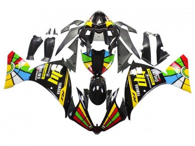 2009-2011 Glossy Black HP Color Wheel Yamaha YZF 1000 R1 Motorcycle Fairings UK
