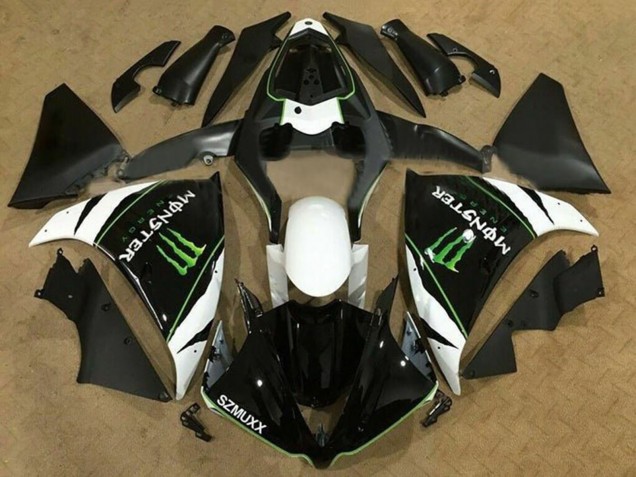 2009-2011 White Black Green Monster Energy Yamaha YZF 1000 R1 Motorcycle Fairings UK
