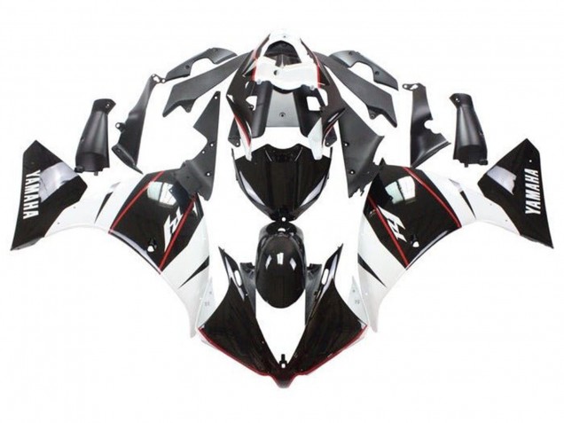 2009-2011 White Black Red Stripe Yamaha YZF 1000 R1 Motorcycle Fairings UK
