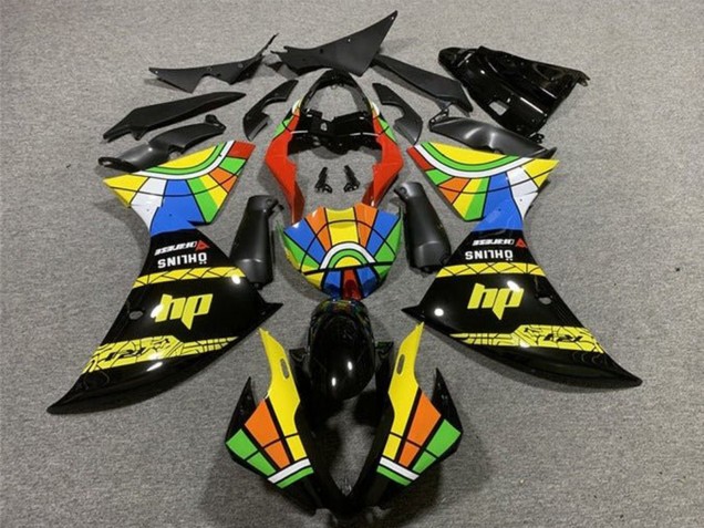 2009-2011 Black Yellow HP Color Wheel Yamaha YZF 1000 R1 Motorcycle Fairings UK