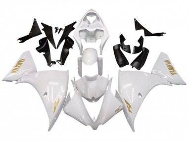 Buy 2009-2011 White Gold Decal Yamaha YZF 1000 R1 Motorcycle Fairings UK