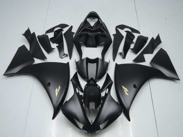 2009-2011 Matte Black Gold Decal Yamaha YZF 1000 R1 Motorcycle Fairings UK