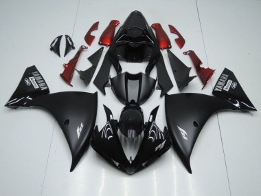 Buy 2009-2011 Glossy Black Matte Black White Decal Red Yamaha YZF 1000 R1 Motorcycle Fairings UK