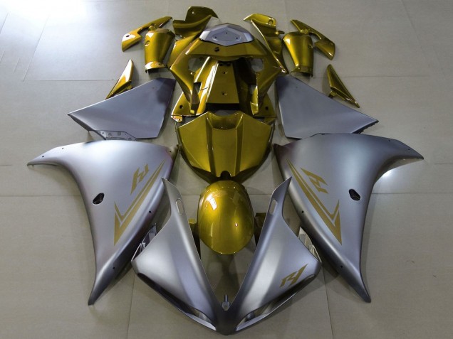 2009-2011 Silver Gold Yamaha YZF 1000 R1 Motorcycle Fairings UK