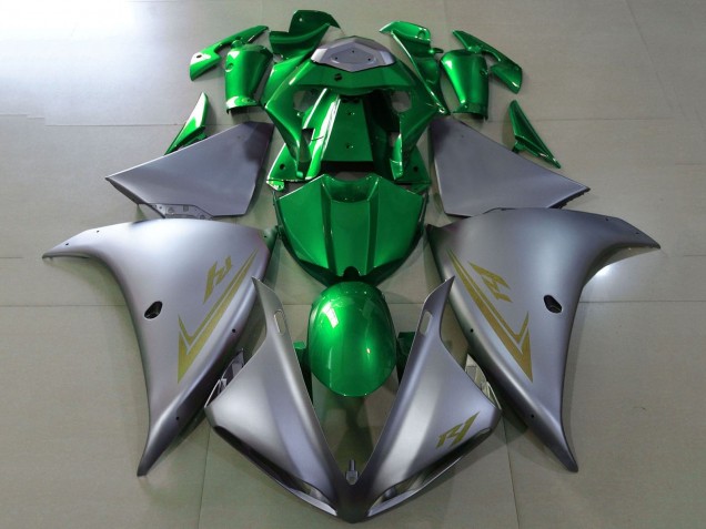 2009-2011 Silver Green Yamaha YZF 1000 R1 Motorcycle Fairings UK