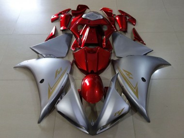 Buy 2009-2011 Silver Red Yamaha YZF 1000 R1 Motorcycle Fairings UK