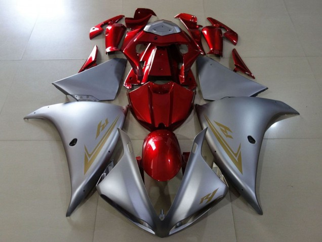 2009-2011 Silver Red Yamaha YZF 1000 R1 Motorcycle Fairings UK