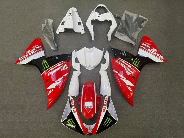 2009-2011 White Red Black Green Monster Milwaukee Yamaha YZF 1000 R1 Motorcycle Fairings UK