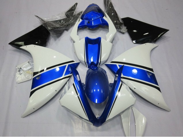 2009-2011 White Blue Black Yamaha YZF 1000 R1 Motorcycle Fairings UK