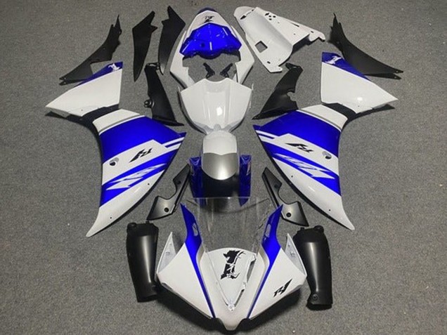 2009-2011 White Blue Silver Black Stripe Yamaha YZF 1000 R1 Motorcycle Fairings UK
