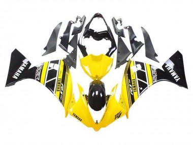 Buy 2009-2011 Yellow White Black Stripe Yamaha YZF 1000 R1 Motorcycle Fairings UK