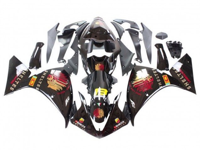 2012-2014 Glossy Black Red Yellow Sheltes Yamaha YZF 1000 R1 Motorcycle Fairings UK