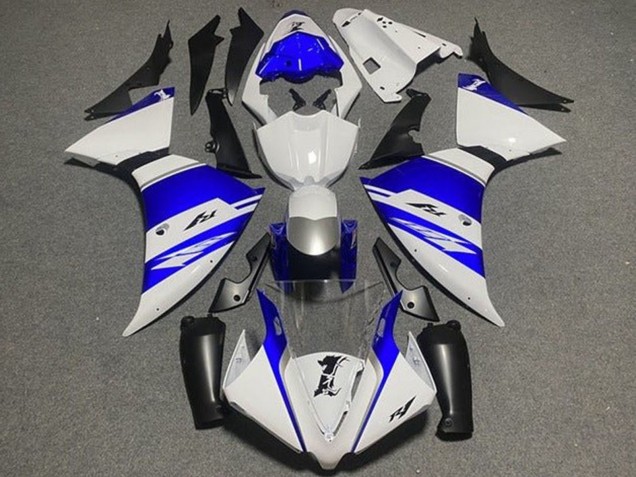 2012-2014 White Blue Black Silver Stripe Yamaha YZF 1000 R1 Motorcycle Fairings UK