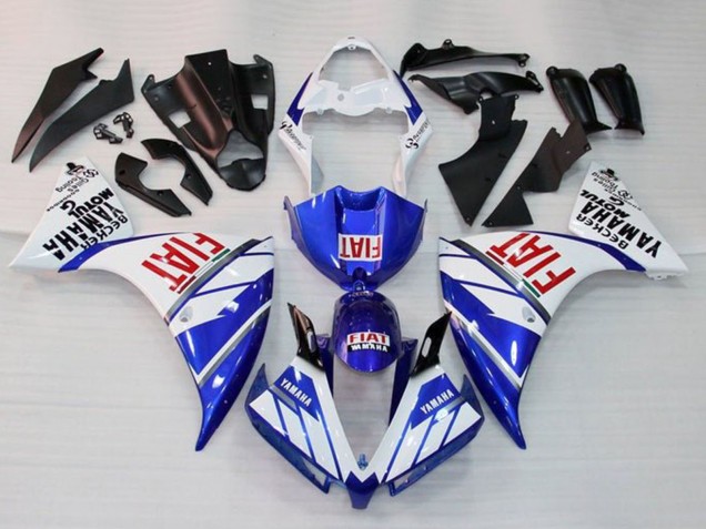 2012-2014 White Blue Red Fiat Yamaha YZF 1000 R1 Motorcycle Fairing UK