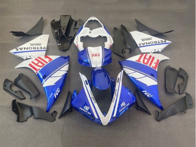 2012-2014 White Blue Red Fiat Yamaha YZF 1000 R1 Motorcycle Fairings UK