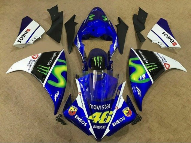 2012-2014 Blue White Black Green MoviStar Monster ENEOS Yamaha YZF 1000 R1 Motorcycle Fairings UK