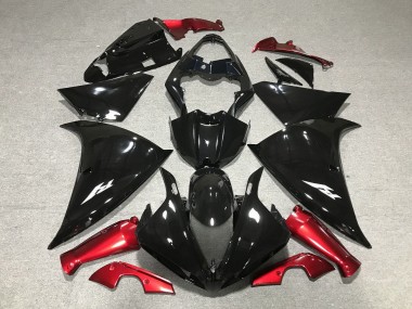 Buy 2012-2014 Glossy Black Red Yamaha YZF 1000 R1 Motorcycle Fairings UK