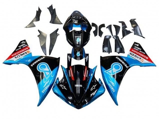 2012-2014 Glossy Black Blue White Red Petronas ENOES Barracuda Yamaha YZF 1000 R1 Motorcycle Fairings UK