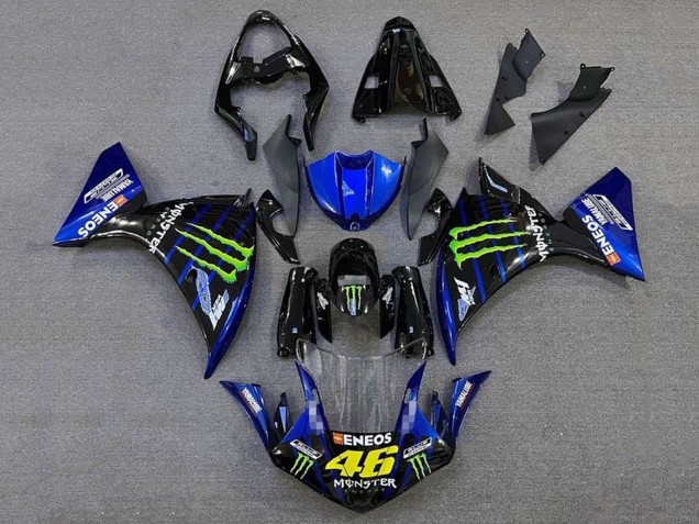 2012-2014 Glossy Black Blue Green Monster Energy ENEOS Yamalube Yamaha YZF 1000 R1 Motorcycle Fairings UK