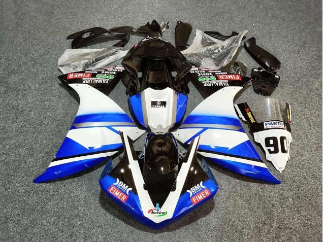 2012-2014 White Blue Black Fimer Yamalube 90 Yamaha YZF 1000 R1 Motorcycle Fairings UK