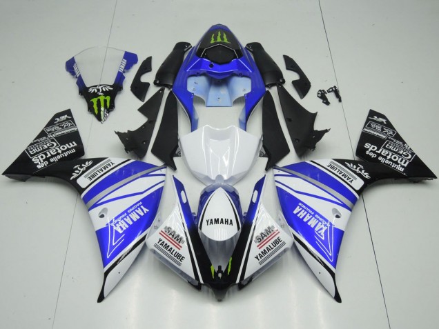 2012-2014 White Blue Black Green Monster Yamalube Yamaha YZF 1000 R1 Motorcycle Fairings UK