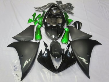 Buy 2012-2014 Glossy Black Matte Black Green Yamaha YZF 1000 R1 Motorcycle Fairings UK