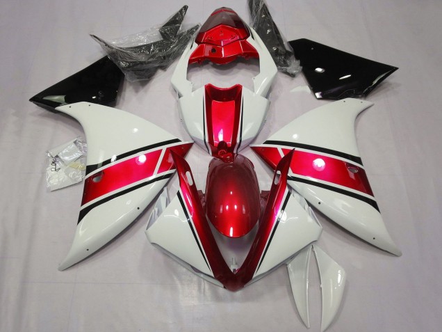 2012-2014 White Red Glossy Black Yamaha YZF 1000 R1 Motorcycle Fairings UK