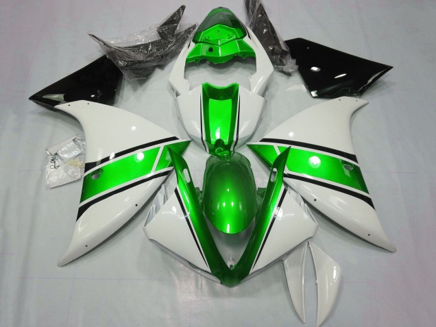 2012-2014 White Green Glossy Black Yamaha YZF 1000 R1 Motorcycle Fairings UK