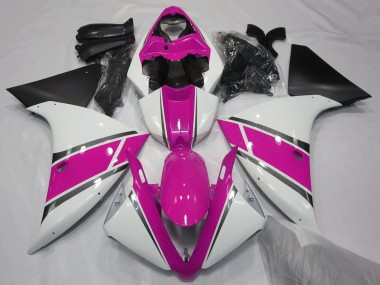 Buy 2012-2014 White Pink Matte Black Yamaha YZF 1000 R1 Motorcycle Fairings UK