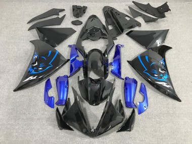 Buy 2012-2014 Glossy Black Blue Panther Yamaha YZF 1000 R1 Motorcycle Fairings UK