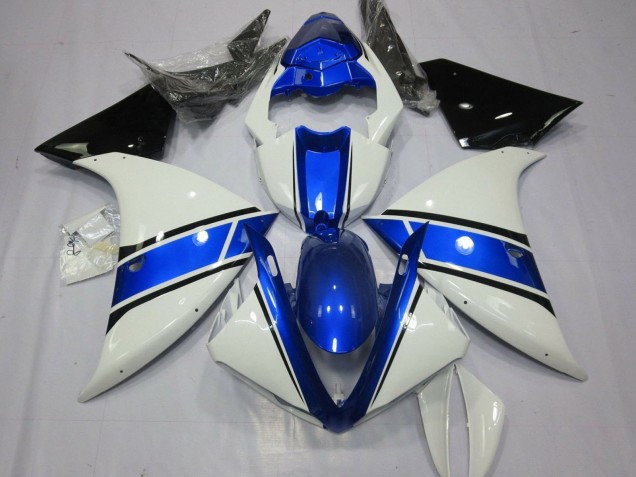 2012-2014 White Blue Black Yamaha YZF 1000 R1 Motorcycle Fairings UK