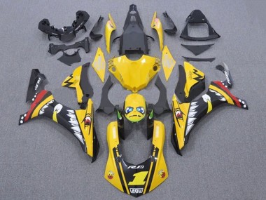 Buy 2015-2019 Yellow Red Shark Yamaha YZF 1000 R1 Motorcycle Fairings UK